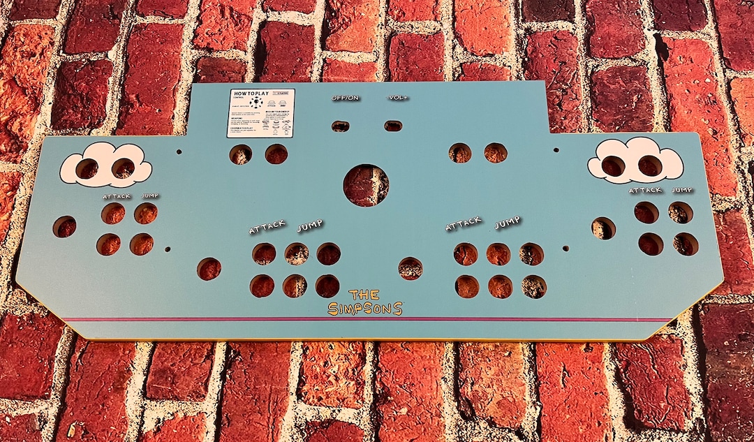 Arcade 1up 4 Player With Trackball Cutout Flat Control Panel Etsy