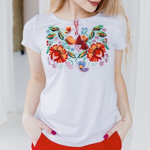 トップス Triacetate Floral Embroidery Blouse Embroidered Cotton Blouse-White, Floral Embroidery | Boden USA