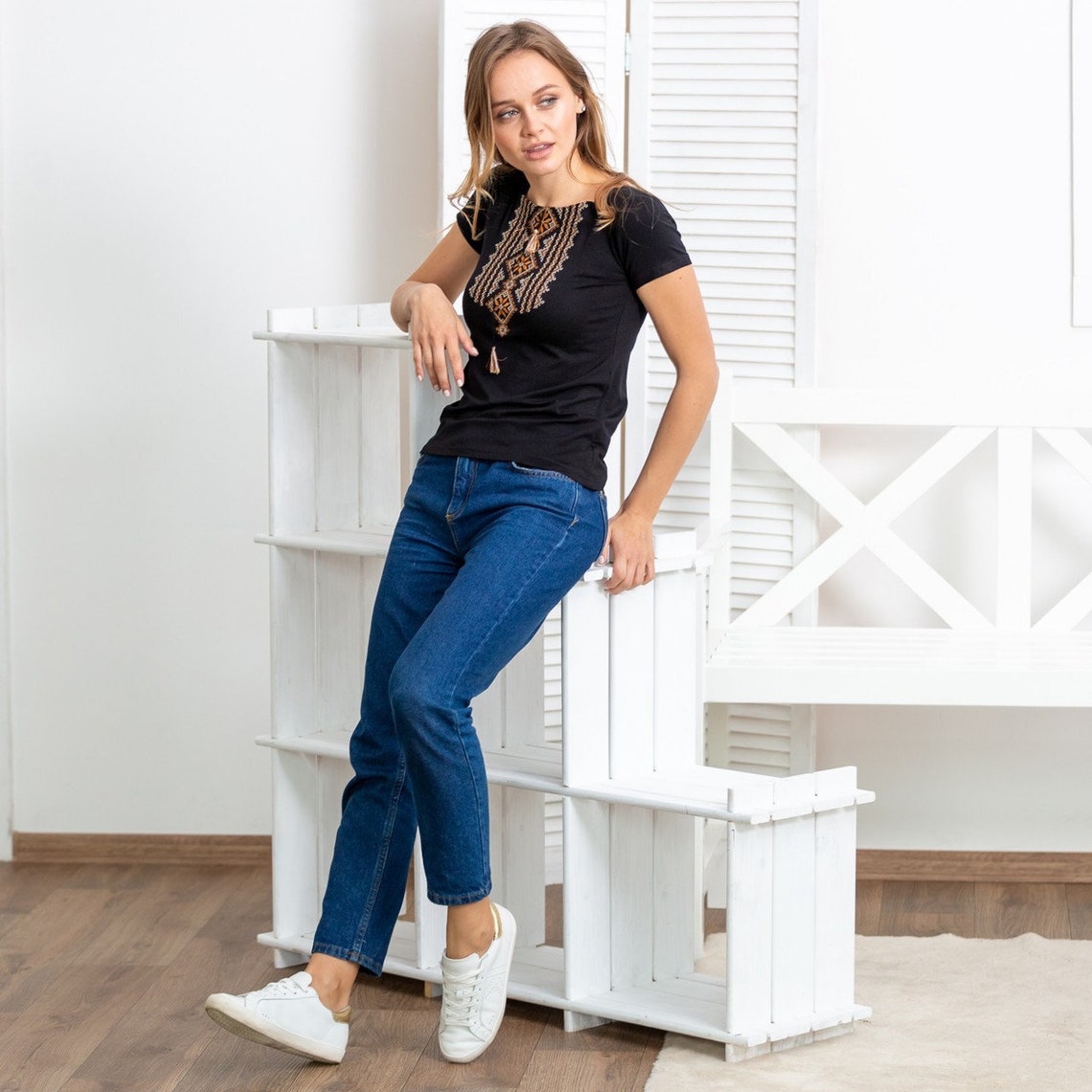 black and brown shirt