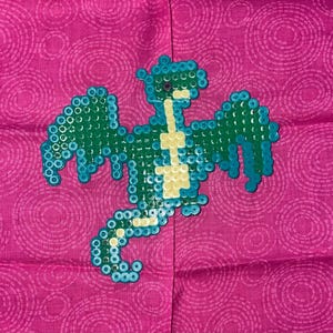 Dragon Perler Bead Magnet