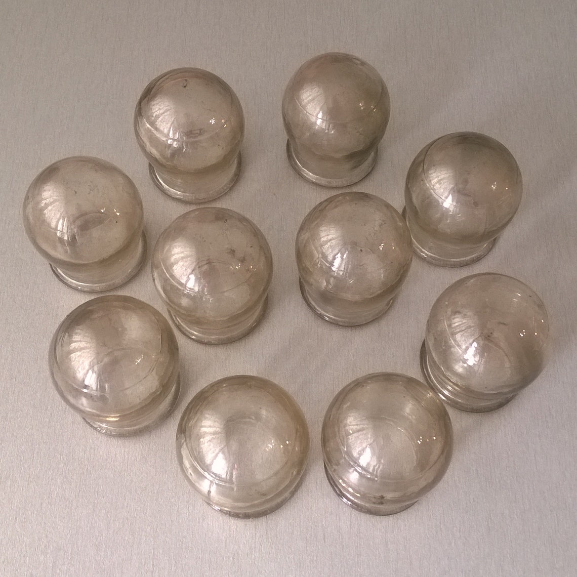 Vintage medical jars made of glass to warm your back made in Etsy