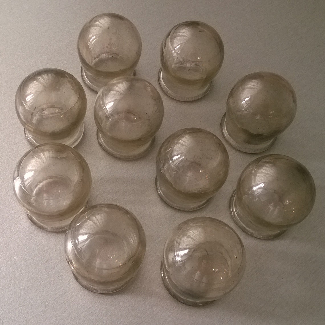 Vintage medical jars made of glass to warm your back made in Etsy