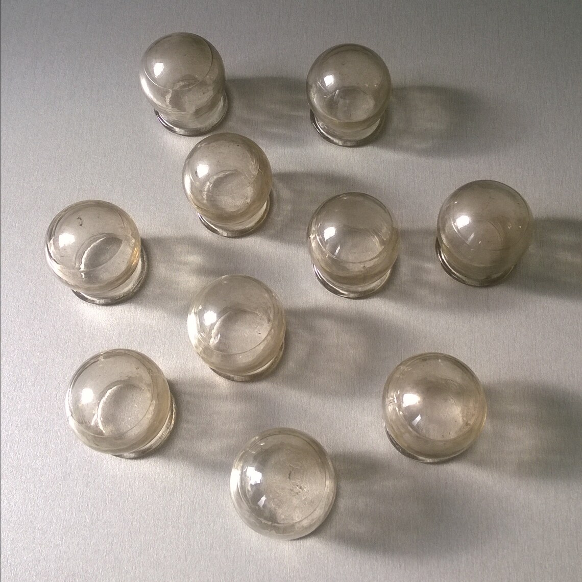 Vintage medical jars made of glass to warm your back made in Etsy