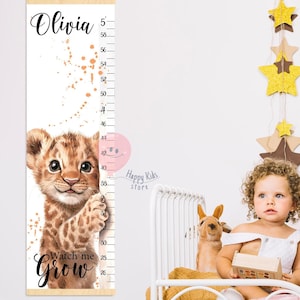 Messlatte für Messgröße, Messlatte für das Wachstum, Safari, Stammes- Messlatte, Kinderzimmer, Geschenk, Personalisierte Messlatte,