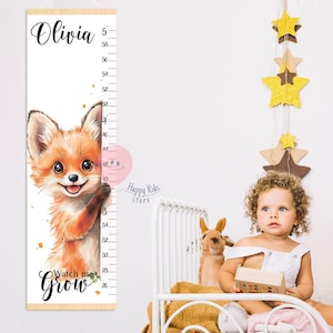 Messlatte Fuchs Baby Wald Messlatte Waldtiere Kinderzimmer Zimmer Dekor Wachse
