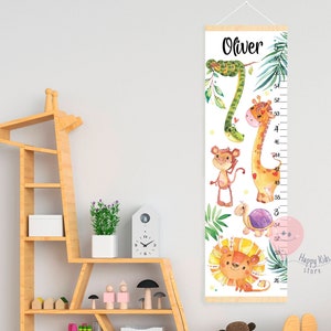 Groeigrafiek Safari-dieren voor Little Explorer Room