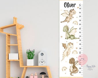 Dragons height chart Personalized growth chart Dragons baby room Nursery decor