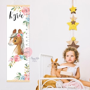 Messlatte für Pferd Baby personalisierbar Messlatte für Pferd mustern personalisierbar