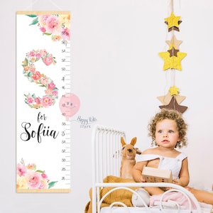 Hoogtemeter Bloemen Naamletter Groeimeter