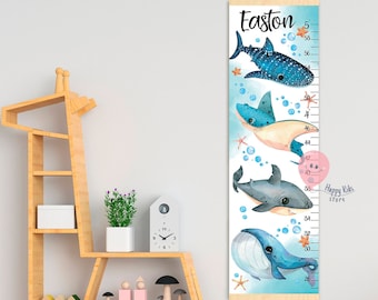 Nautische groeimeter: babykamerdecoratie onder de zee