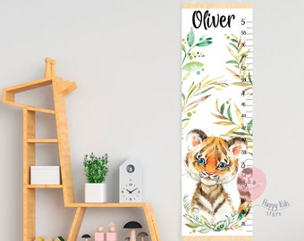 Tiger Growth Chart – Safari Jungle Baby Room Wall Height Ruler