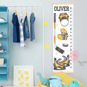 Hockey Messlatte Sport Baby Dekor Hockeyspieler Wachstumsmessplatte Dusche oder Geburtstagsgeschenk