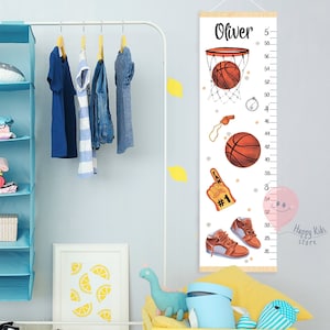 Messlatte Basketball Sport Wachstumsmesslatte Zukünftiger Baller Spieler Kinderzimmer Party oder Geburtstagsgeschenk