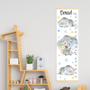 Messlatte für Elefant Messlatte mit Messlatte personalisierbar Wunderschöne Messlatte für das Kinderzimmer