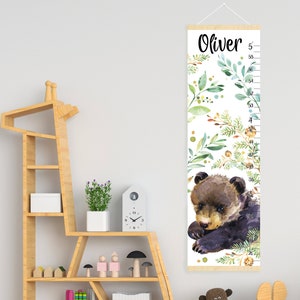 Messlatte für Baby Bären, Messlatte für Kinder, Messbecher, Messlatte fürs Kinderzimmer