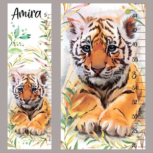 Carte De Croissance De Tigre De Cheri Safari Animaux Diagramme Etsy France