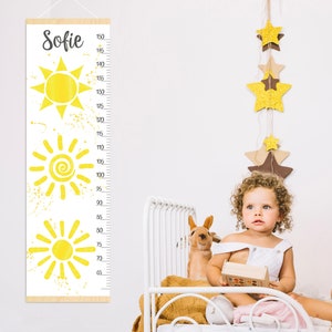 Messlatte Sonne, Messlatte für das Alter Aquarell Sonnenschein Messlatte für Mädchen oder Frau