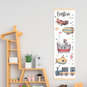 Messlatte für Jungen, Schiff Zug, Zug Messlatte, Messlatte für Geburt, Taufe, Geburtstagsgeschenk