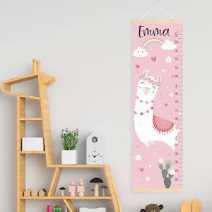 Groeimeter lama Hoogtemeter lama Baby alpaca babykamer decoratie Cadeau voor verjaardag of verjaardag