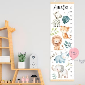 Messlatte zum Wachstum Safari Tiere Dschungel Messlatte Afrikanische Tiere Kinderzimmer Dekoration Party oder Geburtstagsgeschenk