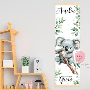 Süße Koala Messlatte, Messlatte für Messgröße, Messlatte fürs Babyzimmer oder zum ersten Geburtstag