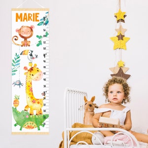 Jungle animals height chart Safari animals growth chart  Baby animals theme nursery Watch me grow