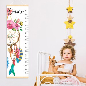 Dromenvanger groeimeter Boho-hoogtemeter voor babymeisje Tribal kinderkamerinrichting