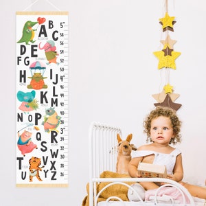 Alphabet Animals Growth Chart: Nursery Room Decor