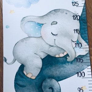 Elephant Growth Chart – Baby Elephant Nursery Height Ruler image 4