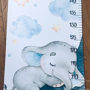 Elephant Growth Chart – Baby Elephant Nursery Height Ruler image 6