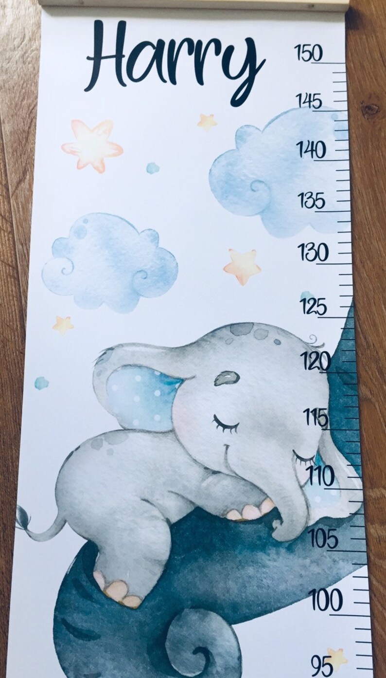 Elephant Growth Chart – Baby Elephant Nursery Height Ruler image 6