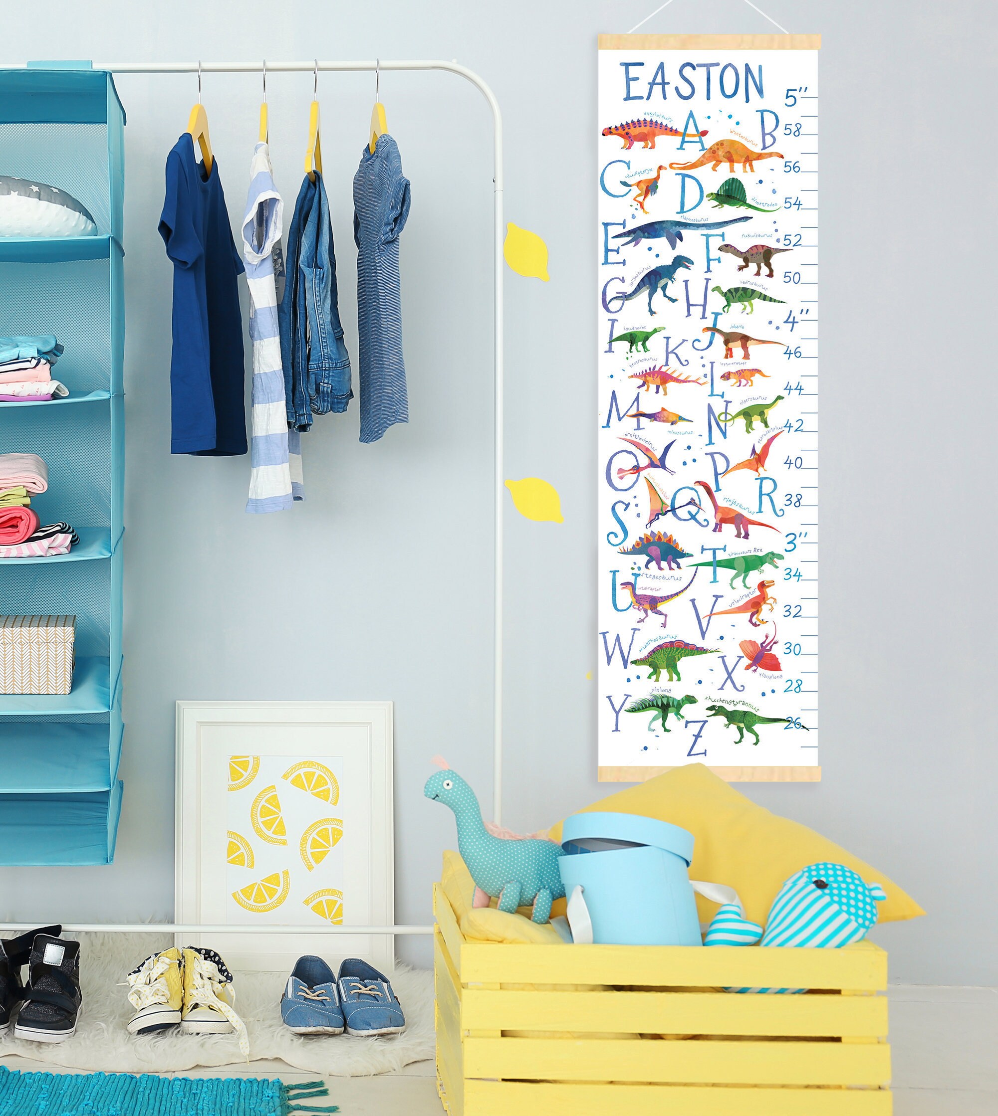 Decoracion Infantil Tabla De Crecimiento De Dinosaurios Personalizada Para Ni Os S 1000977