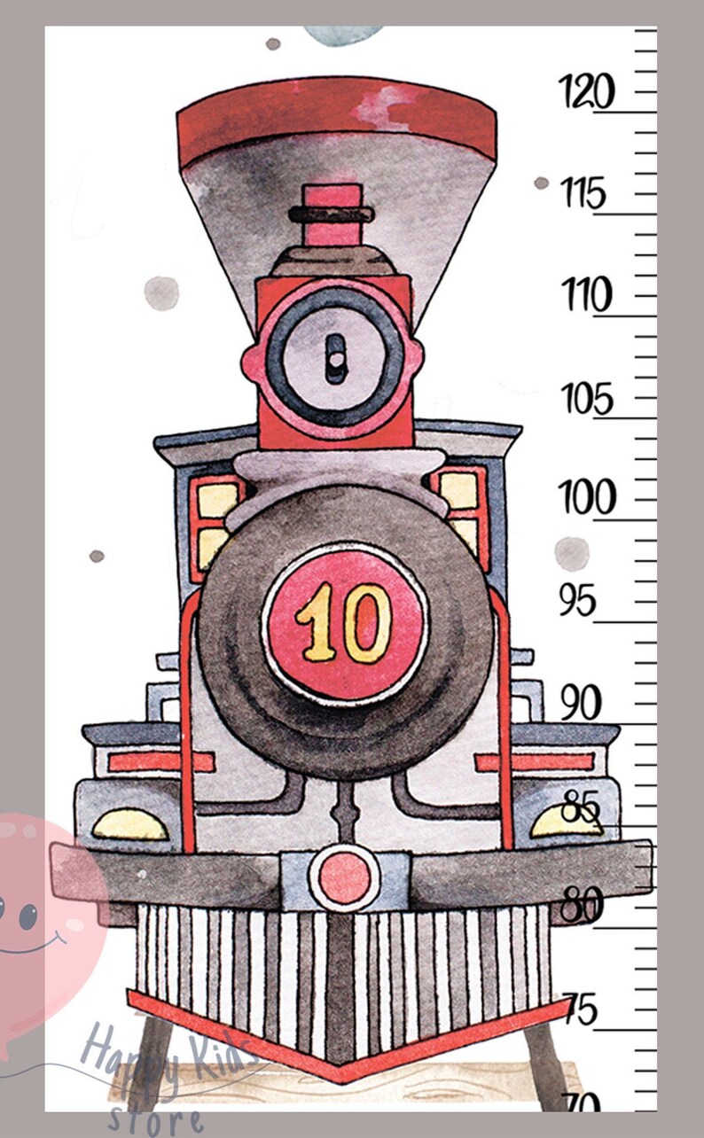 Height Chart Train Boy Growth Chart Train Nursery Etsy India