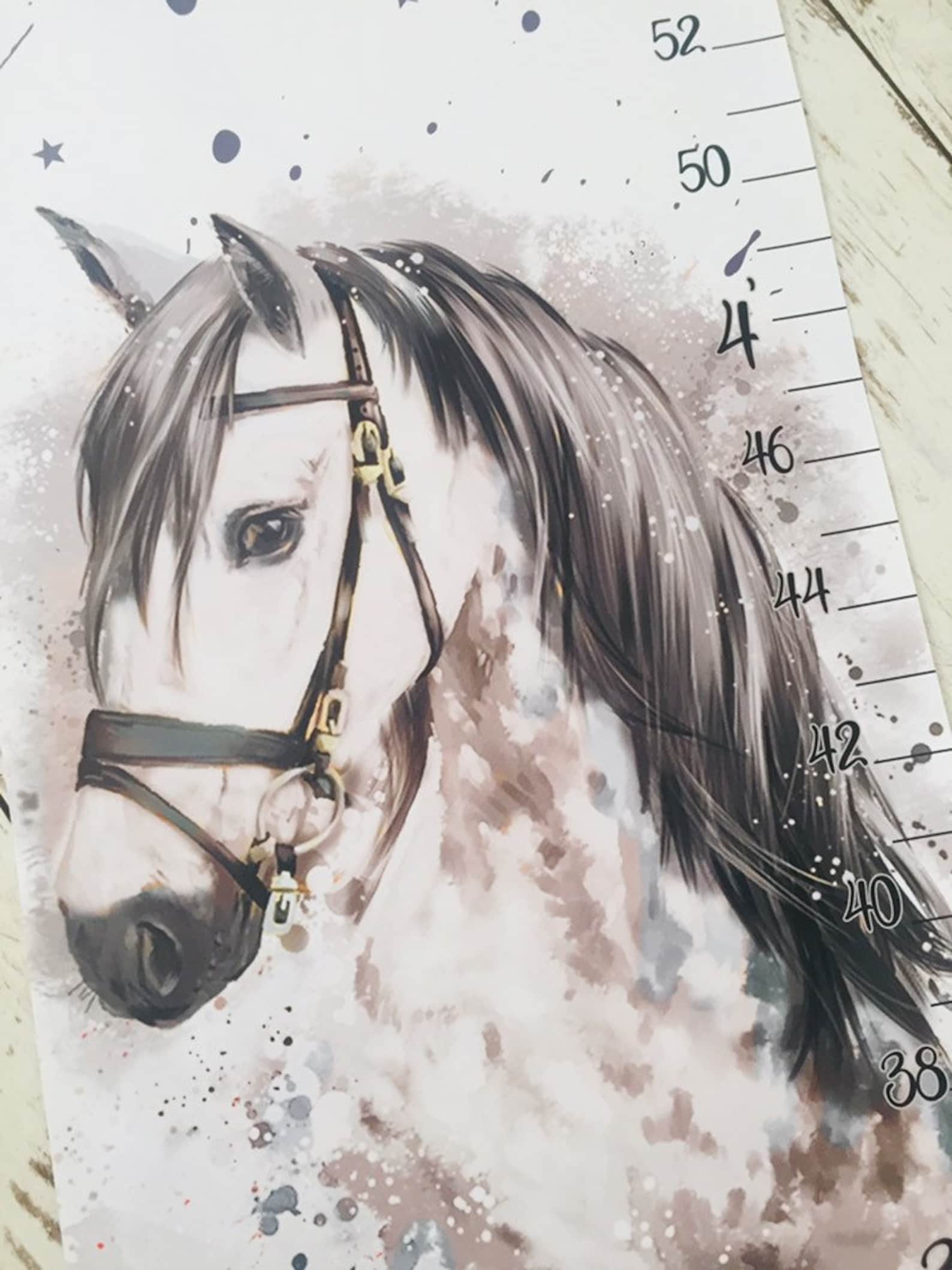 Horse Growth Chart Personalized Height Chart Mustang Nursery Etsy UK