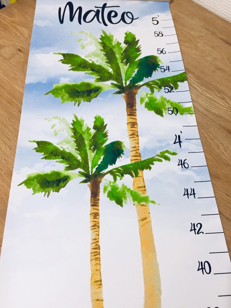 Surfing Growth Chart DIGITAL Personalized Height Chart Surf Etsy