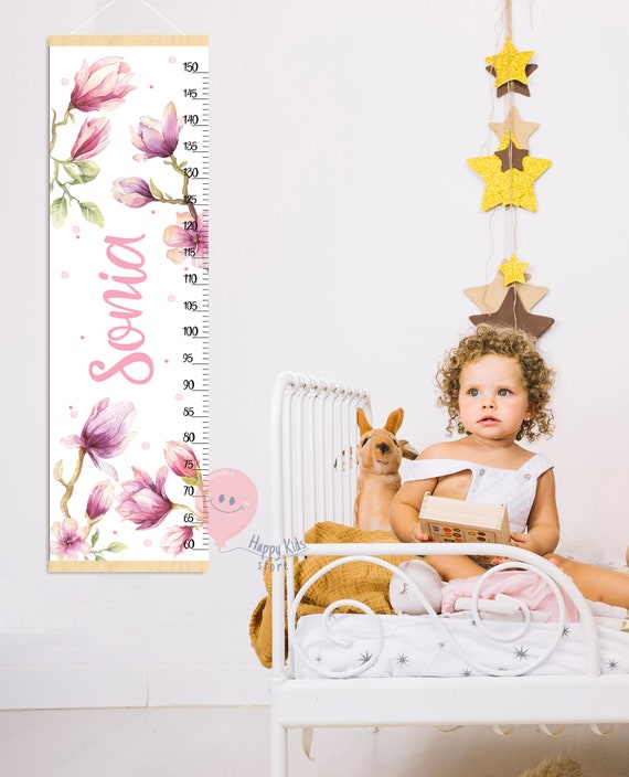 Tabla de altura magnolia Tabla de crecimiento de la niña Etsy México