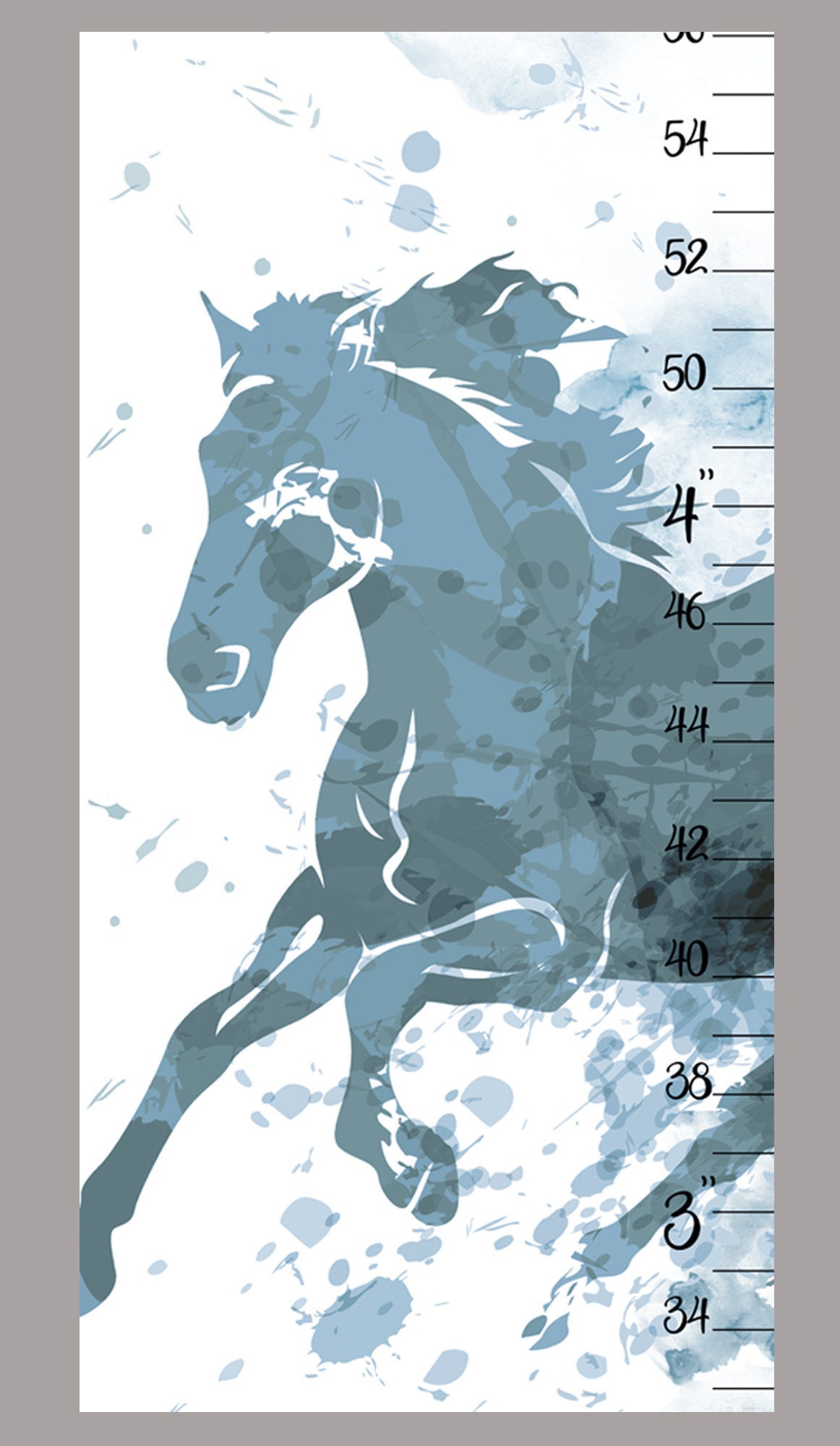 Graphique de croissance de cheval Custom canvas personnalisé Etsy