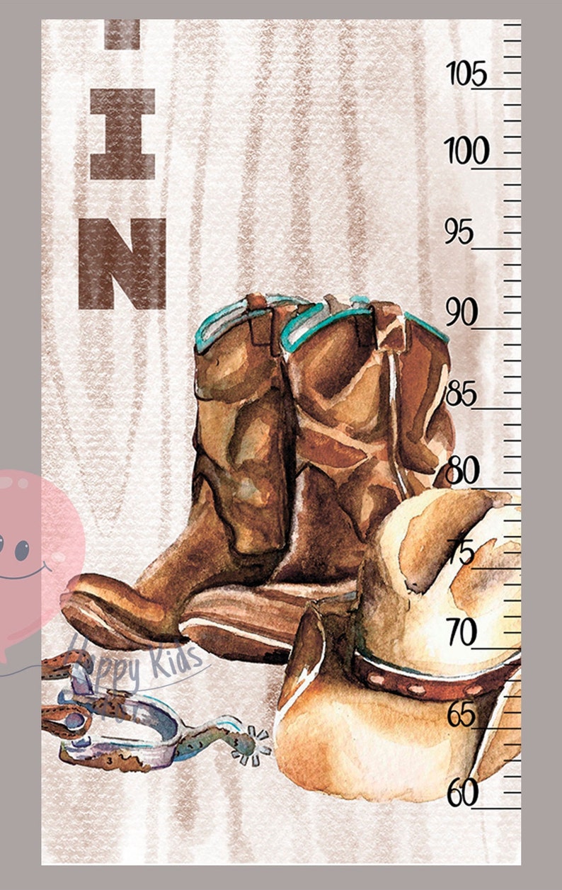 Height Chart Rodeo Cowboy Growth Chart Country Baby Room Decor Etsy