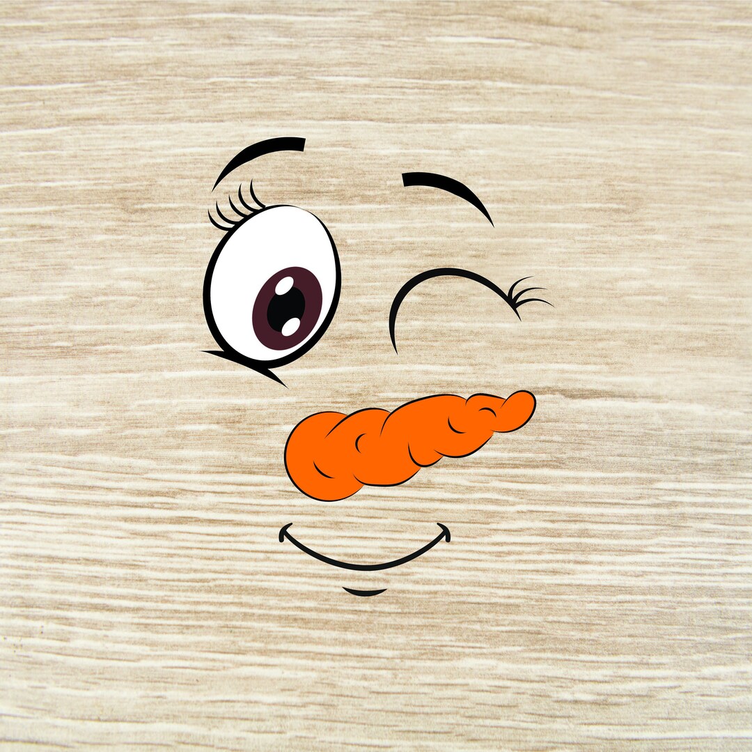 Süßes Schneemann Gesicht SVG fertig zum Ausdrucken auf jedem - Etsy Schweiz