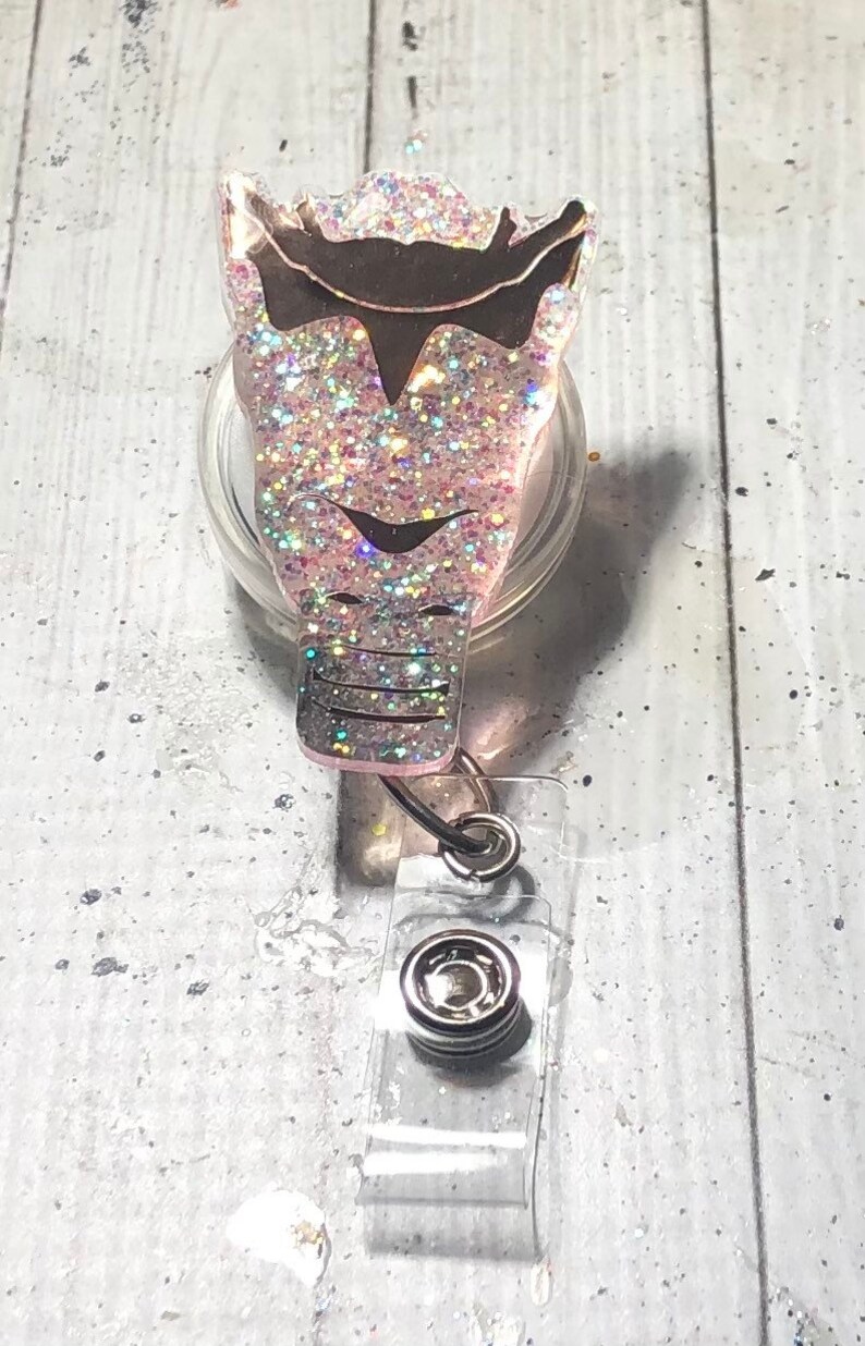 glitter badge reel unique gift. badge reel Nursing Peach and rose gold custom handmade badge reel nursing gift medical glitter