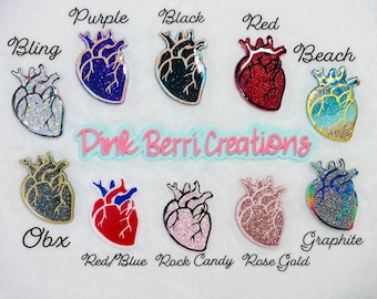 Anatomical heart badge reel, medical badge reel, nursing badge reel, cardiac badge reel, heart badge reel,