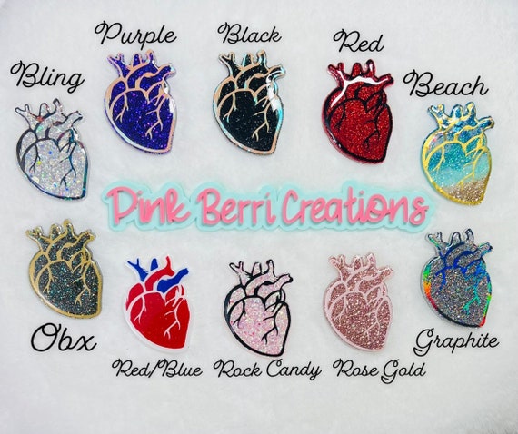 Anatomical heart badge reel, medical badge reel, nursing badge reel, cardiac badge reel, heart badge reel,