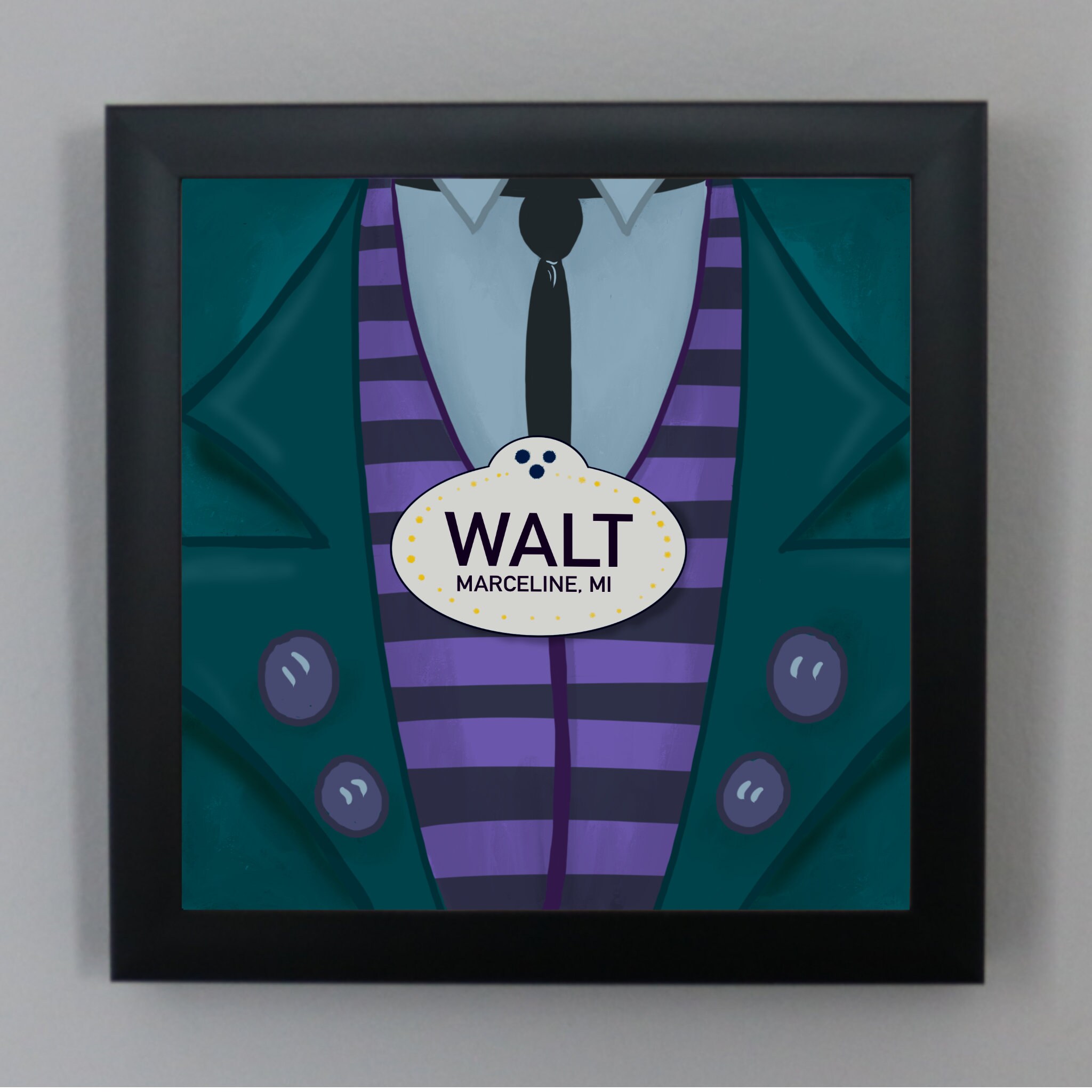 Magic Maker Cast Member Name Tag Display Black Frame Etsy UK