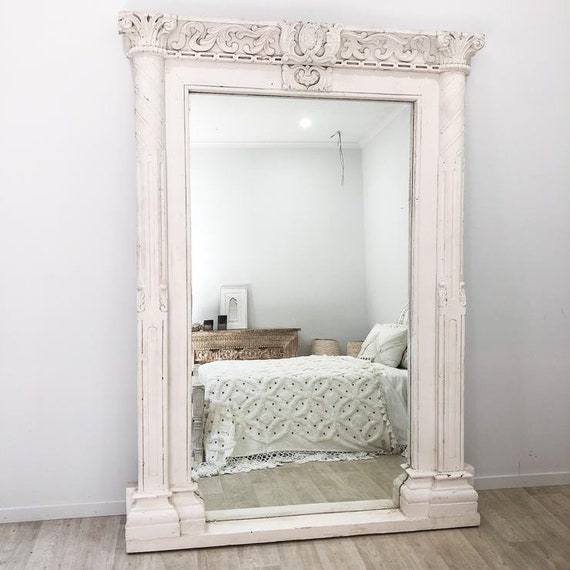 Vintage Indian Arched Rustic Mirror Reclaimed Floor Mirror Etsy