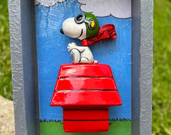 Vintage 1967 Snoopy Peanuts Felt Banner Pennant Flag Curse You Red