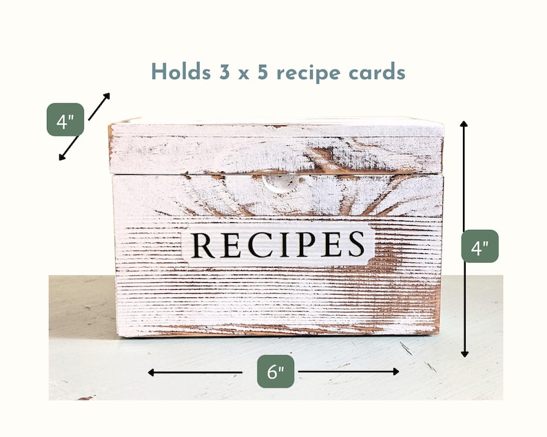 Rustic Recipe Box Labels Mini Personalized Rustic Wood Recipe Box With Watercolor Dividers and ...