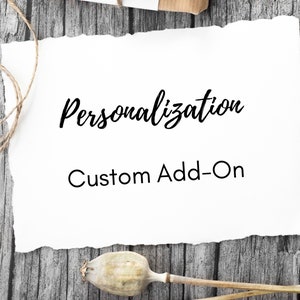 Personalization Custom Add-On