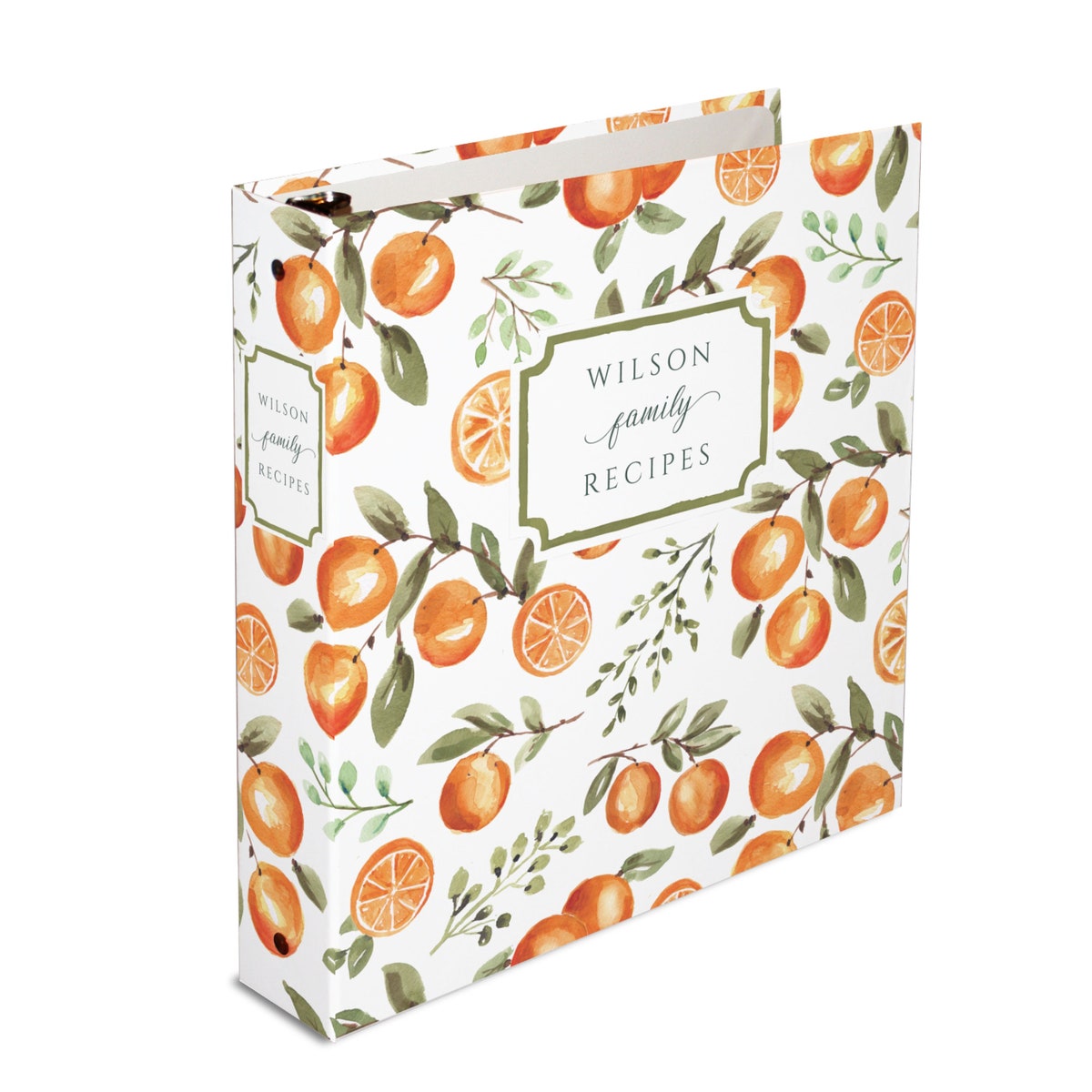 Orange Greenery Recipe Binder 8.5 X 11 Leafy 3 Ring Binder Kitchen Recipe Binder - Etsy