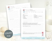 Editable Recipe Template-Plain Font, Printable Recipe Template, Recipe Binder Printable, Recipe page 8.5 x 11 PDF