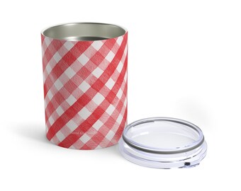 Red Gingham Tumbler 10oz